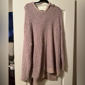 Jodifl lilac hooded popcorn sweater